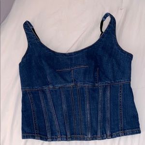 Denim Corset Top